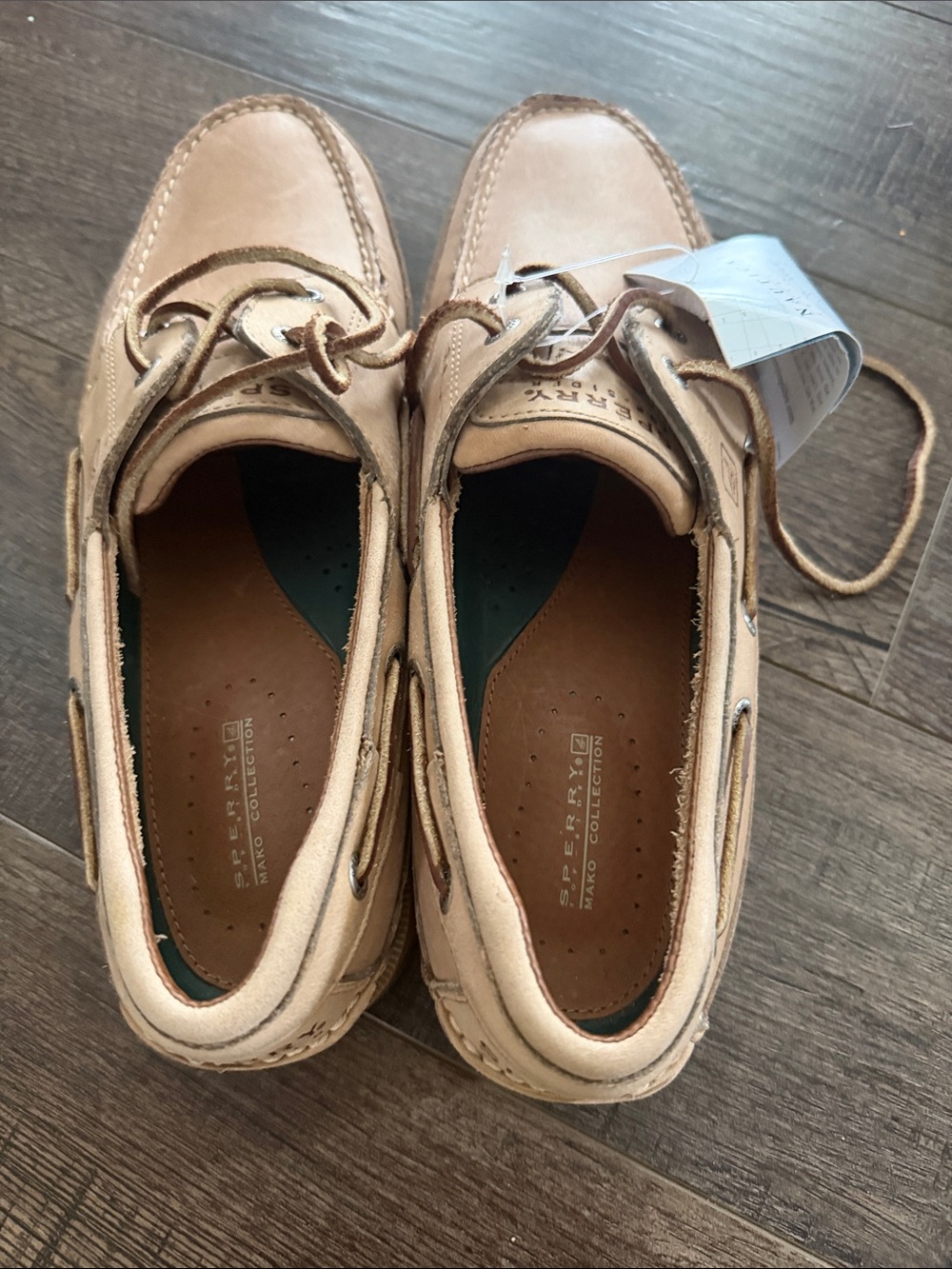 Sperry Men's Two-Eye Leather Boat Shoes in Light Brown